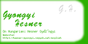 gyongyi hesner business card